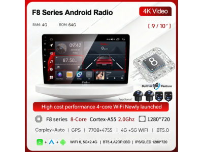 Feelart F8 Series Andriod Player (4GB RAM + 64GB Storage) 